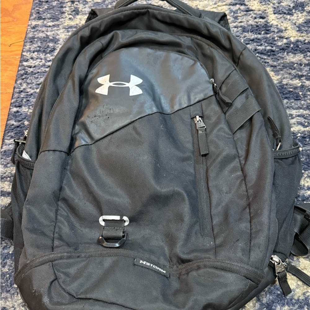 Under Armour Black Backpack with Adjustable Straps and Sturdy Build
